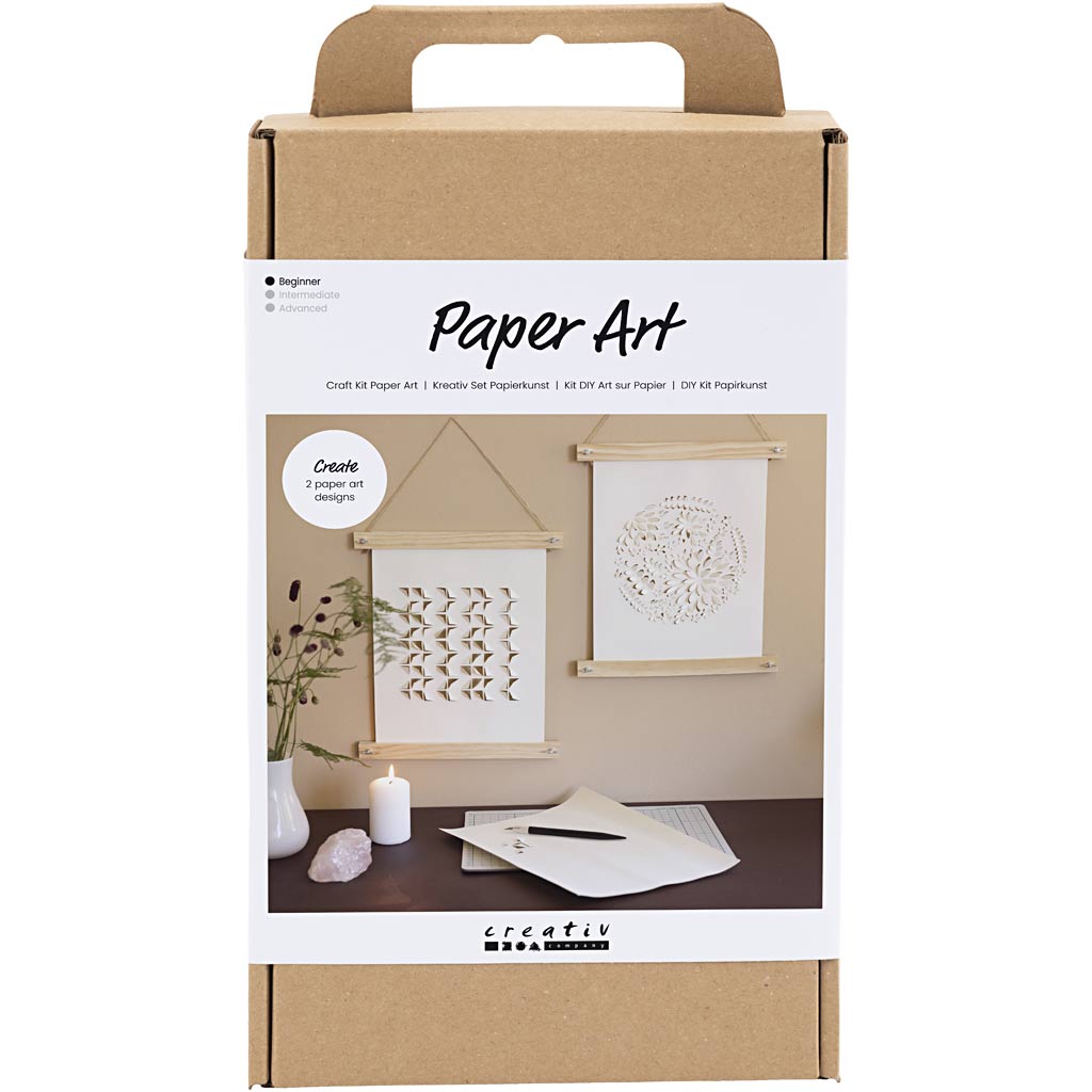 Creativ company hobby set paper art, cintres en papier, blanc cassé, 1 boîte