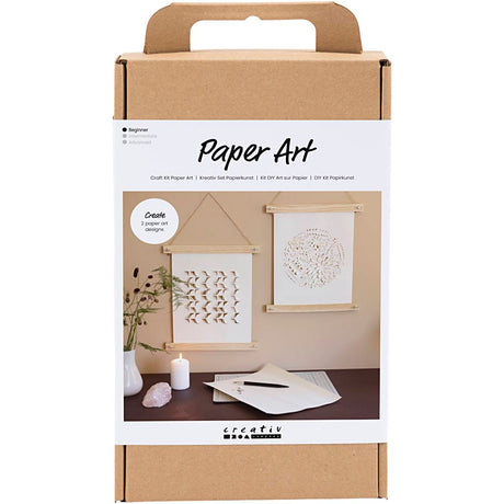 Creativ company hobby set paper art, cintres en papier, blanc cassé, 1 boîte