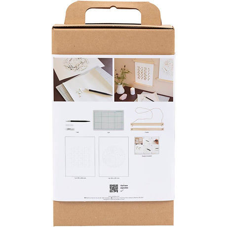 Creativ company hobby set paper art, cintres en papier, blanc cassé, 1 boîte