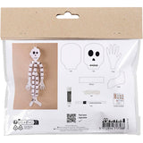 Creativ company mini hobby set décorations en papier, squelette, noir et blanc, 1 boîte