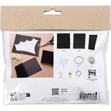 Creativ company mini hobby set décorations en papier, chauves-souris, noir, blanc, 1 boîte