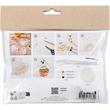 Creativ company mini kit de coloriage, fantômes, noir, orange clair, orange moyen, blanc, 1 boîte