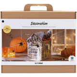 Creativ company maxi hobby set décoration, maison hantée, noir, marron clair, orange, 1 boîte
