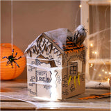 Creativ company maxi hobby set décoration, maison hantée, noir, marron clair, orange, 1 boîte