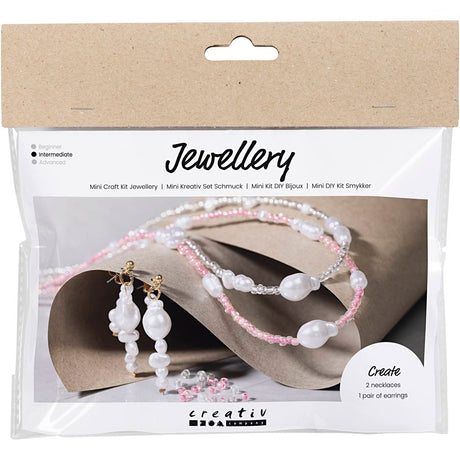 Creativ company mini hobby set bijoux, colliers et boucles d'oreilles, brillant, 1 boîte
