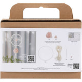 Creativ company mini hobby set macramé, attrape-rêves avec quartz rose, rose clair, blanc, 1 boîte