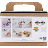 Creativ company mini kit de loisirs créatifs, bougeoirs, blanc, 1 boîte