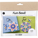Creativ company mini kit de loisirs perles à repasser, breloques décorations pour sac, différentes couleurs, 1 boîte