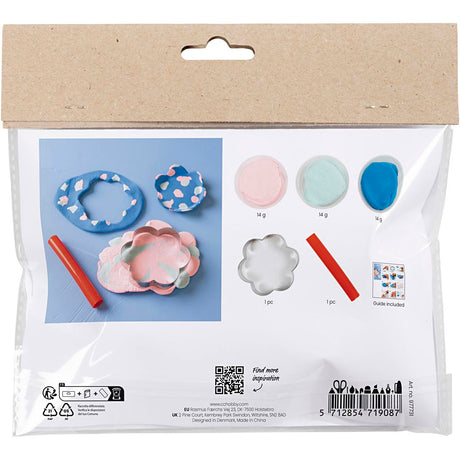 Creativ company mini hobby set sculpture, bols, bleu pastel, rose clair, 1 boîte