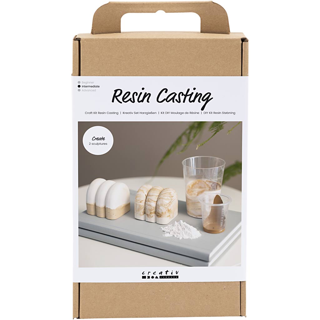 Creativ company hobby set résine coulée, figurine, beige, blanc cassé, 1 boîte