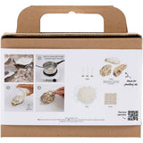 Creativ company mini hobby set fabrication de bougies, bougies de soja en coquilles d'huîtres, blanc cassé, 1 boîte