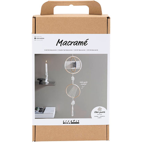 Creativ company hobby set macramé, mobile, gris, blanc cassé, 1 boîte