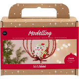 Creativ company mini kit de loisirs créatifs, sculpture, figurine de Noël en forme de cœur, différentes couleurs, 1 boîte