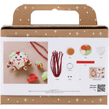 Creativ company mini kit de loisirs créatifs, sculpture, figurine de Noël en forme de cœur, différentes couleurs, 1 boîte