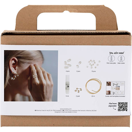 Société créative https : www.ccobby.nl mini-hobbyset-jewelry-earrings-metal-wire-gold-plate-1-box