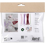 Creativ company mini kit de loisirs fleurs de lys en fil chenille rose clair