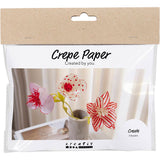 Creativ company mini hobby set papier crépon, fleurs, couleurs pastel, 1 boîte