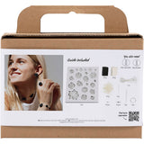 Creativ company mini hobby set bijoux, roses, noir, noir et blanc, blanc, 1 boîte