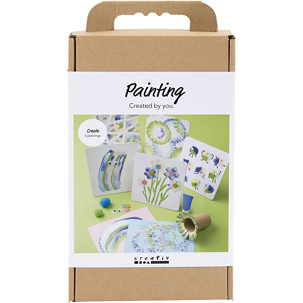 Ensemble de loisirs créatifs pour la peinture de l'entreprise Creativ, différentes couleurs, 1 boîte