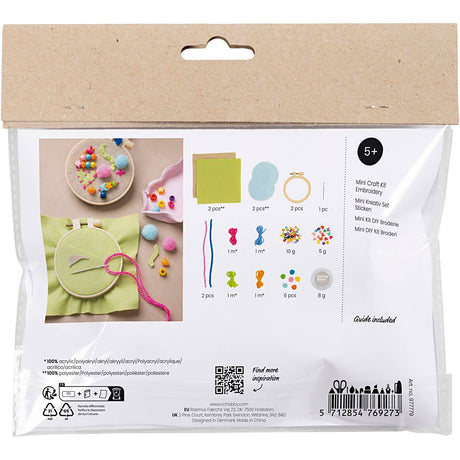 Creativ company mini hobby set broderie, fantaisie, 1 boîte