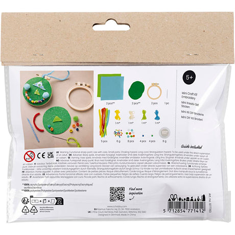 Creativ company mini hobby set broderie visages bleu et vert