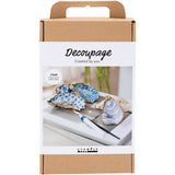 Creativ company hobby set découpage, coquilles d'huîtres, bleu, 1 boîte