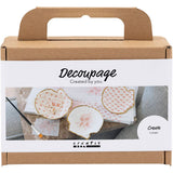 Creativ company mini hobby set découpage, coquilles de moules, rose clair, 1 boîte