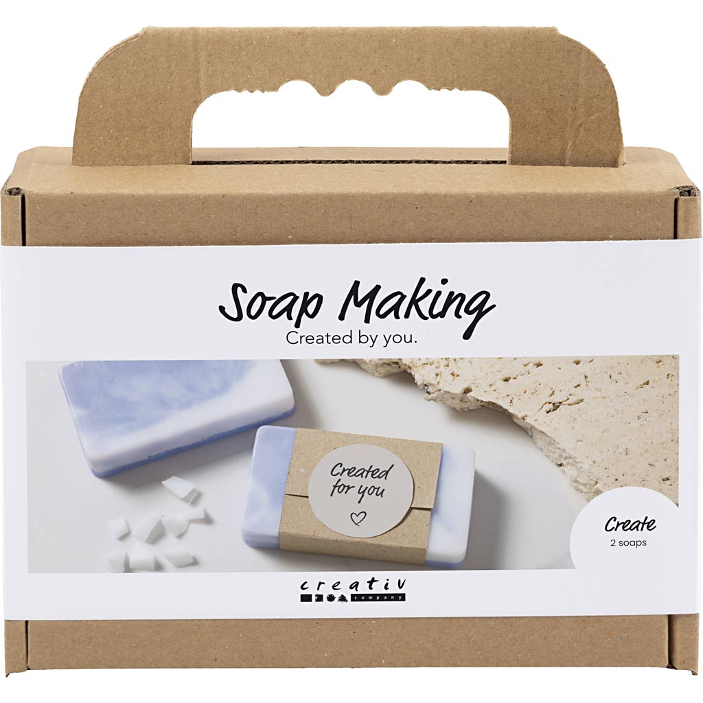Creativ company mini kit de fabrication de savon, carré, violet clair, 1 boîte