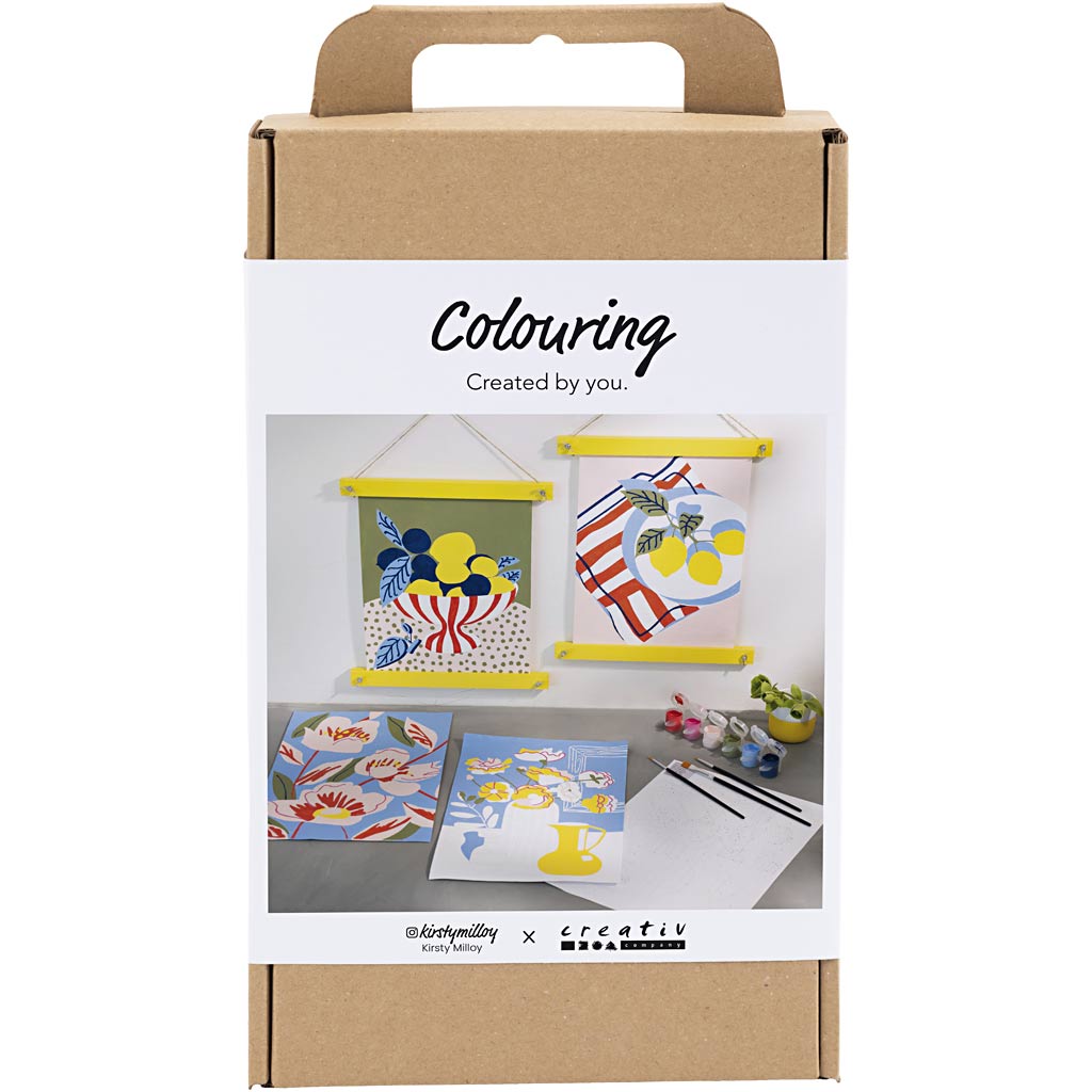 Creativ company – ensemble de couleurs, peinture par numéros, peinture acrylique, 1 boîte