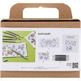 Creativ company mini hobby set décoration textile, papillons, couleurs pastel, 1 boîte