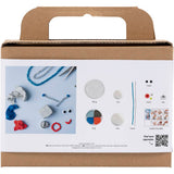 Creativ company mini hobby set sculpture, robot, bleu, gris, rouge, 1 boîte