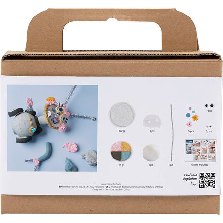 Creativ company mini hobby set robot modelage gris et rose