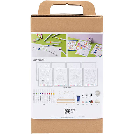 Creativ company hobby set couleurs, papillon et robot, couleurs gaies, 1 boîte