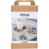 Creativ company hobby set kintsugi, dessous de verre, bleu, or, rouge clair, blanc, 1 boîte