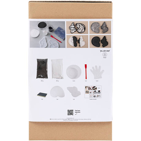 Creativ company Kit de loisirs créatifs pour moulage en résine, coquille de conque, noir, blanc, 1 boîte
