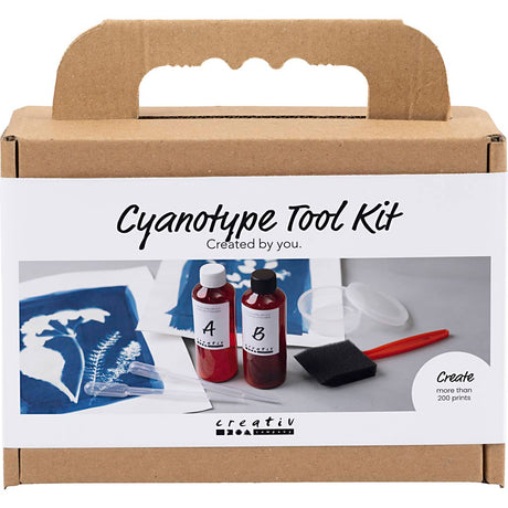 Boîte à outils Creativ company pour cyanotype, accessoires, bleu, 1 boîte