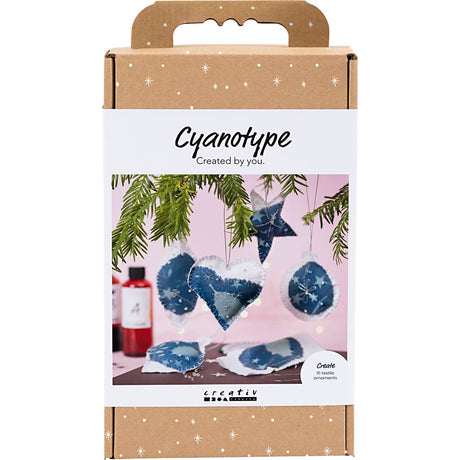 Creativ company hobby set cyanotype, décorations de Noël avec cyanotype, bleu, argent, 1 boîte
