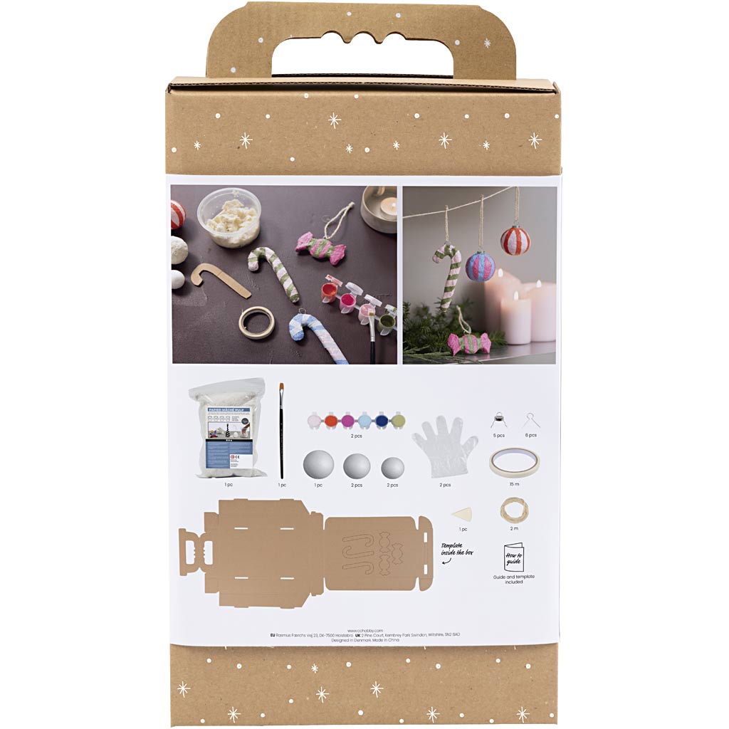 Creativ company – ensemble de loisirs de modélisation, figurines de noël en pâte à papier, différentes couleurs, 1 boîte