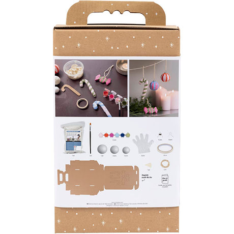 Creativ company – ensemble de loisirs de modélisation, figurines de noël en pâte à papier, différentes couleurs, 1 boîte