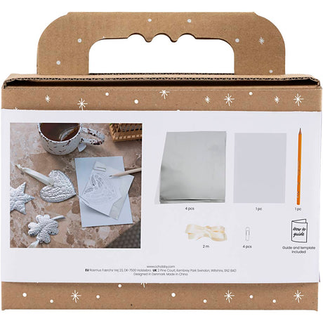 Creativ company mini hobby set décoration, décoration de Noël, métal argenté, 1 boîte