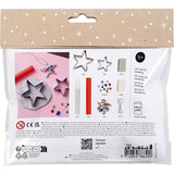Creativ company mini kit de loisirs sculptant, étoiles, argent, blanc, 1 boîte