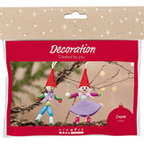 Creativ company mini kit de loisirs créatifs, nains de Noël, différentes couleurs, 1 boîte
