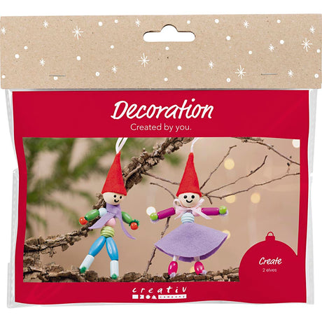 Creativ company mini kit de loisirs créatifs, nains de Noël, différentes couleurs, 1 boîte