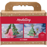 Creativ company mini kit de loisirs pour sculpter, monstre d'arbre de Noël, différentes couleurs, 1 boîte