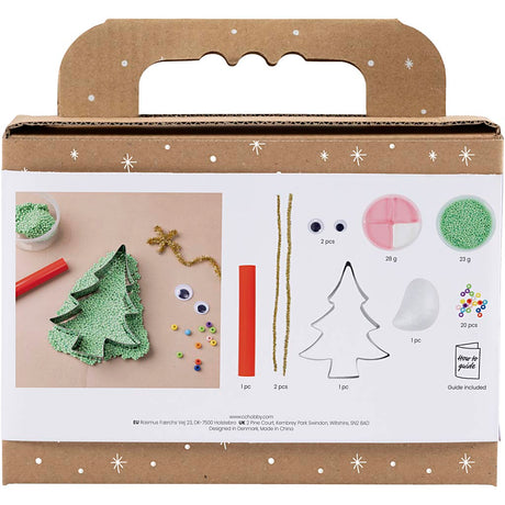 Creativ company mini kit de loisirs pour sculpter, monstre d'arbre de Noël, différentes couleurs, 1 boîte