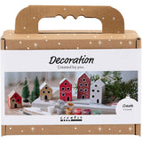 Creativ company mini hobby set décoration, maisons, peinture de Noël, 1 boîte