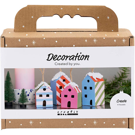 Creativ company mini hobby set décoration, maisons, coloré, 1 boîte