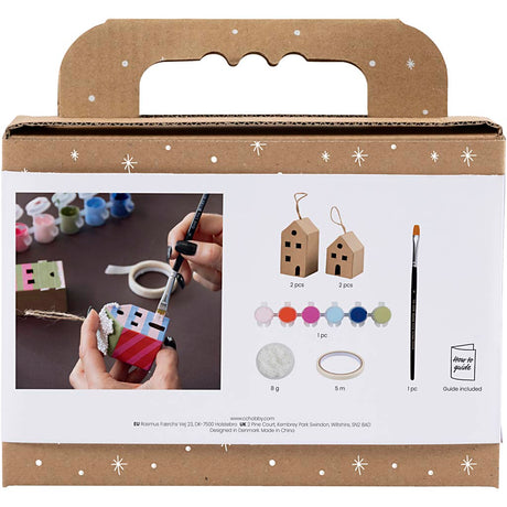 Creativ company mini hobby set décoration, maisons, coloré, 1 boîte