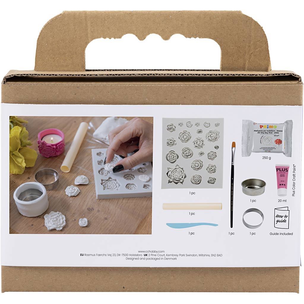 Creativ company mini kit de loisirs créatifs, photophores, rose, 1 boîte