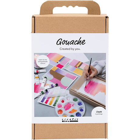 Creativ company hobby set gouache, peintures, différentes couleurs, 1 boîte
